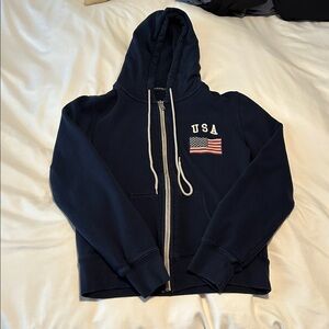 WOMENS BRANDY MELVILLE ZIP UP SWEATER